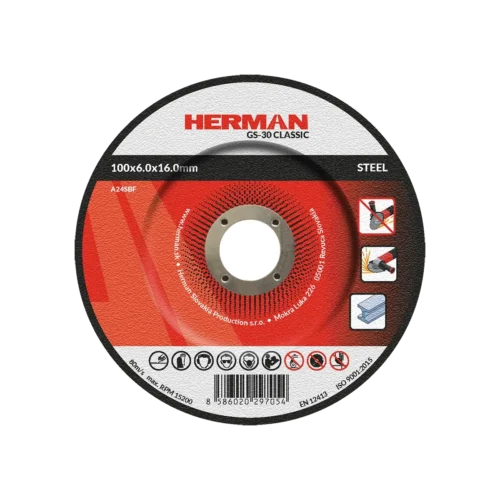 Csiszolótárcsa HERMAN GS-30 Classic | Acélhoz 100x6