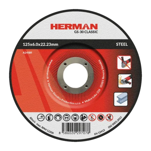 Csiszolótárcsa HERMAN GS-30 Classic | Acélhoz 125x6