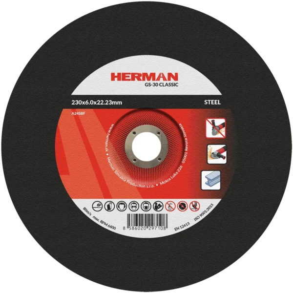Csiszolótárcsa HERMAN GS-30 Classic | Acélhoz 230x6