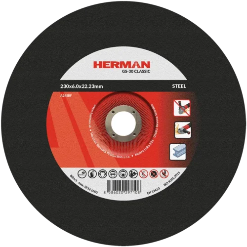 Csiszolótárcsa HERMAN GS-30 Classic | Acélhoz 230x6