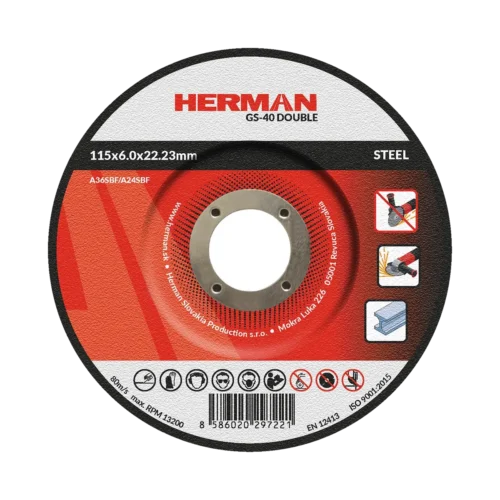Csiszolótárcsa HERMAN GS-40 Double | Acélhoz 115x6