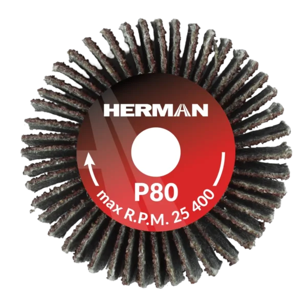 Csiszolótárcsa szárral HERMAN FWS-10/S 30x10x6mm | Corundum | P80