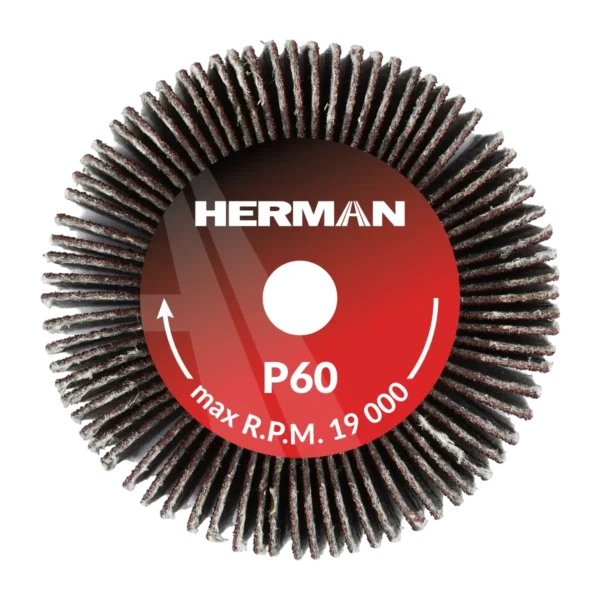 Csiszolótárcsa szárral HERMAN FWS-10/S 40x20x6mm | Corundum | P60