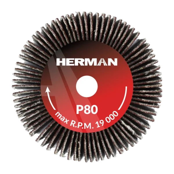 Csiszolótárcsa szárral HERMAN FWS-10/S 40x20x6mm | Corundum | P80