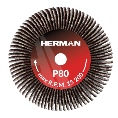 Csiszolótárcsa szárral HERMAN FWS-10/S 50x20x6mm | Corundum | P80