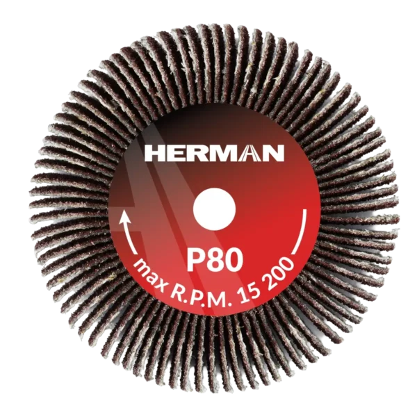 Csiszolótárcsa szárral HERMAN FWS-10/S 50x20x6mm | Corundum | P80