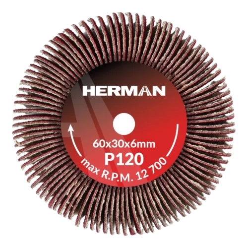 Csiszolótárcsa szárral HERMAN FWX-10/S 60x30x6mm | Ceramic | P120