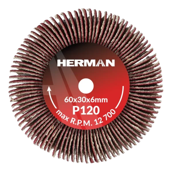 Csiszolótárcsa szárral HERMAN FWX-10/S 60x30x6mm | Ceramic | P120