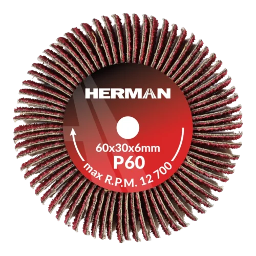 Csiszolótárcsa szárral HERMAN FWX-10/S 60x30x6mm | Ceramic | P60