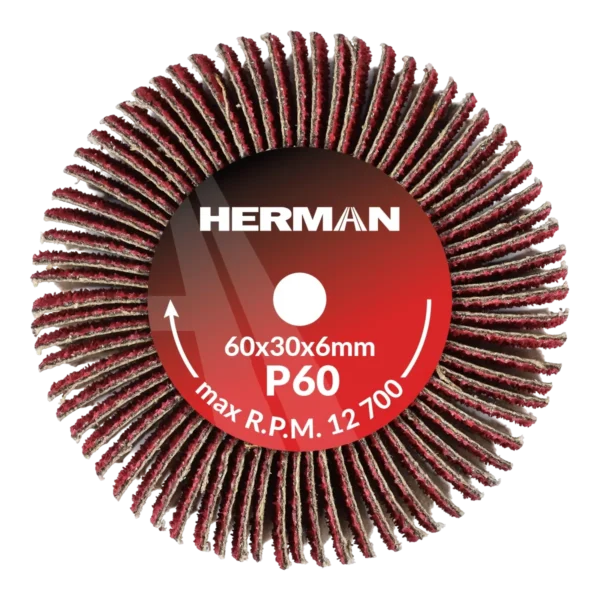 Csiszolótárcsa szárral HERMAN FWX-10/S 60x30x6mm | Ceramic | P60