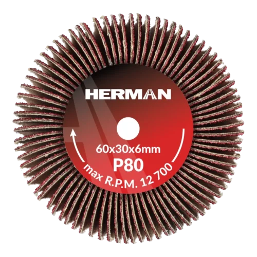 Csiszolótárcsa szárral HERMAN FWX-10/S 60x30x6mm | Ceramic | P80