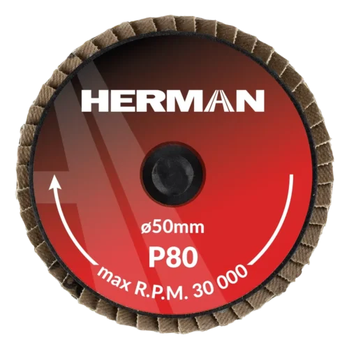 Quick Change lamellás tárcsa HERMAN MLX-10/QC-RS 50mm | Ceramic | P80