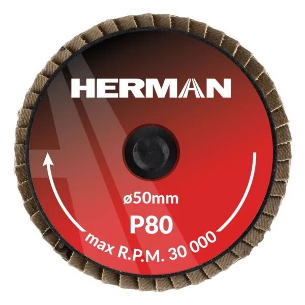 Quick Change lamellás tárcsa HERMAN MLX-10/QC-RS 50mm | Ceramic | P80