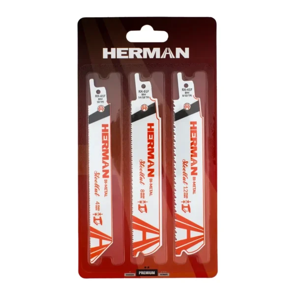 Fűrészlap készlet szablyafűrészhez HERMAN QR-12 Metal 1-12mm Szablyafűrészhez