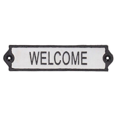 Öntöttvas 'Welcome' tábla