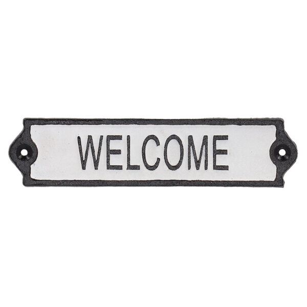 Öntöttvas 'Welcome' tábla